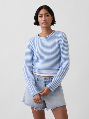 Gap Kadın Açık Mavi 100% Pamuk Rollneck Kazak