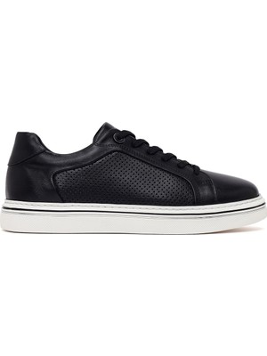 Derimod Erkek Siyah Bağcıklı Deri Sneaker 26SFD676018