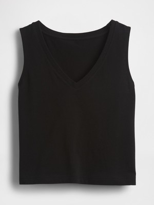 Gap Kadın Siyah Triko Crop Atlet