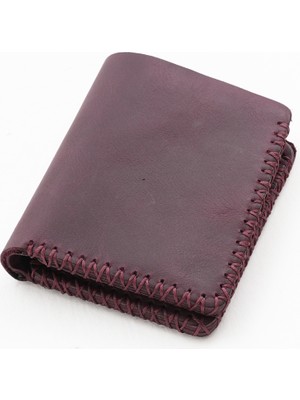 Bytooche Gaia Lacivert El Yapımı Hakiki Deri Para Bölmeli Kartlık Unisex Kadın Erkek Cüzdan