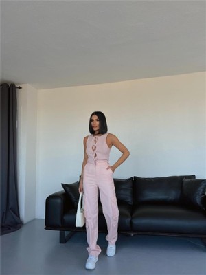 Amorluxe Kargo Pantolon - Somon