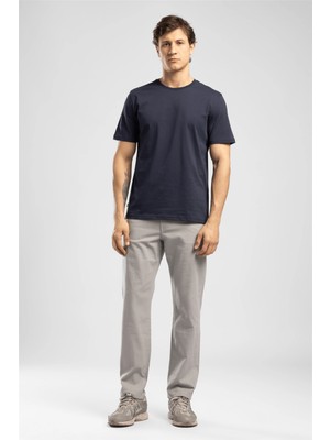 Lee Cooper Rıcky Erkek High Rise Straight Fit %100 Pamuk Pantolon Gri