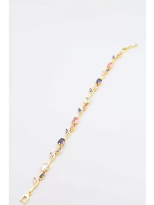 Beta Moda Hub Çiçek Bileklik - Altın