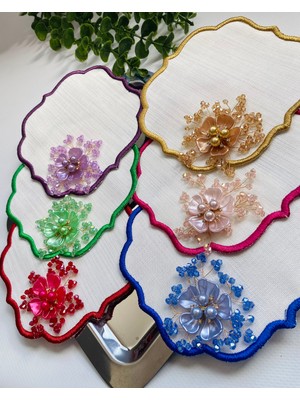 Elçiçek Homedecor Sunum Peçete,kokteyl Peçete ,kahve Yanı Sunum Peçete 6 Adet (Renkli)