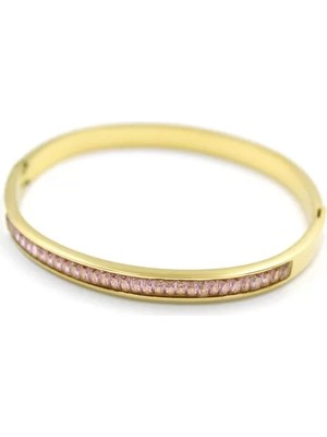 Die Grup Baget Taşlı Bilezik - Pembe