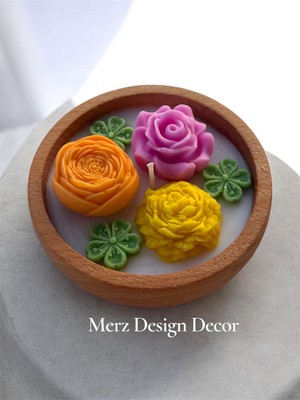 Merz Design Decor Bambu Kasede %100 Doğal Vegan Soya Wax Çiçek Bahçesi