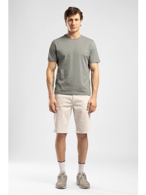 Lee Cooper Lonceso Erkek Slim Tapered Fit Şort Beyaz
