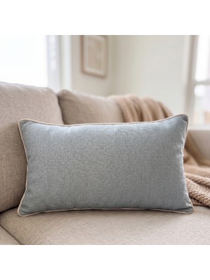 Jungolica Pet Products 2 Adet Keten Kırlent Kılıfı 30X50 cm – Biyeli Dekoratif Yastık Kılıfı, Gizli Fermuarlı