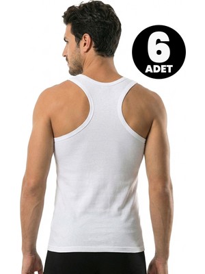 Öts 6'lı Erkek Atlet Likralı Sporcu (%96 Pamuk - %4 Elastan)