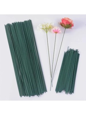 İğne İzi Plastik Çiçek Yapma Teli - Dekoratif Çiçek Yapım Teli - Craft Flower Making Wire - 40CM - 25 Adet Çiçek Yapım Teli