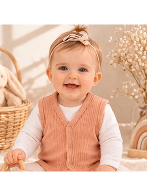 Angeltouch %100 Pamuk Kız Erkek Bebek Yelek Raporlu Basic