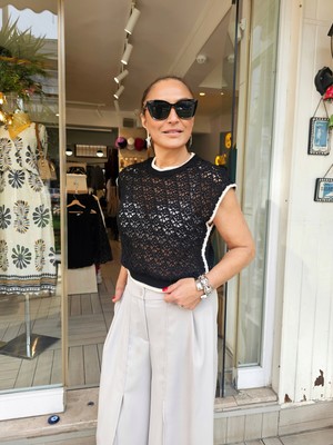 Cs Chic Shop Ajurlu Merserize Triko Pamuk Bluz
