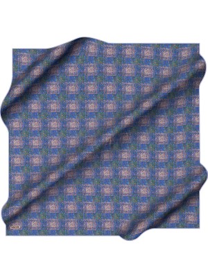 Aker Açık Mavi 90X90 Ipek Krep Saten Eşarp