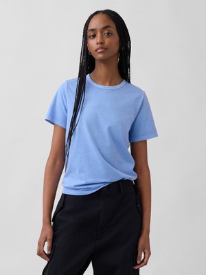 Gap Kadın Mavi Organik Pamuk Vintagesoft T-Shirt
