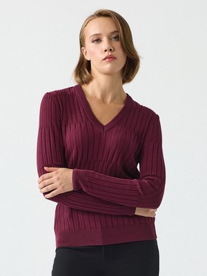 Unique Rayon Çizgili Triko