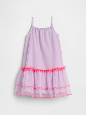 Gap Kız Bebek Mor Babygap Tül Katmanlı Elbise