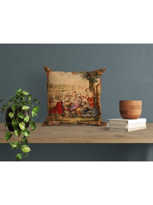 Abat Home Dekoratif, Modern Dijital Baskılı Süet Kırlent Kılıfı (Koltuk Yastık Kılıfı)  40 x 40