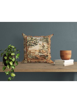 Abat Home Dekoratif, Modern Dijital Baskılı Süet Kırlent Kılıfı (Koltuk Yastık Kılıfı)  40 x 40