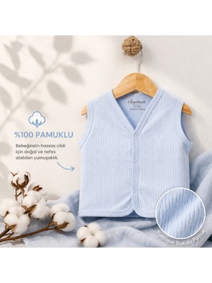Angeltouch %100 Pamuk Kız Erkek Bebek Yelek Raporlu Basic