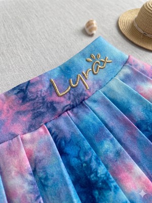 Trend Bebe Butik Kız Çocuk Batik Desenli Pileli Etekli Ikili Mayo Takımı