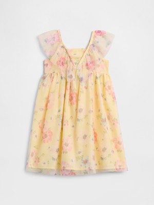 Gap Kız Bebek Sarı Ruffle Elbise