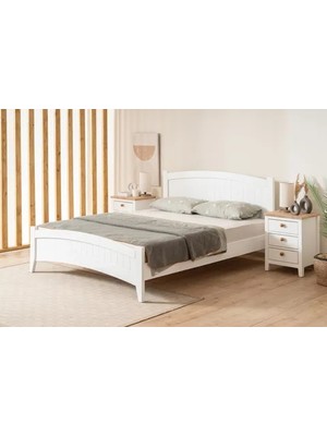 Vivense Kraliçe Genç Odası Karyolası, Soft Beyaz, 90X190