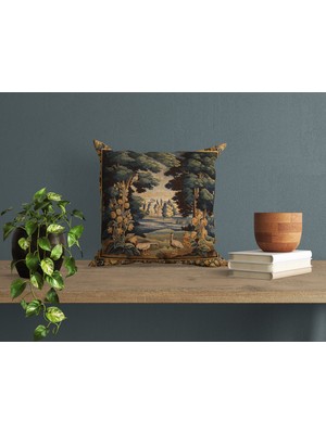 Abat Home Dekoratif, Modern Dijital Baskılı Süet Kırlent Kılıfı (Koltuk Yastık Kılıfı)  40 x 40