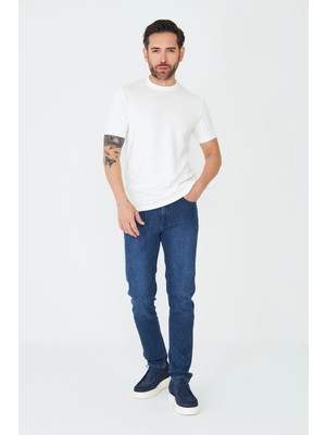 White Stone Lacivert Regular Erkek Kot Pantolon