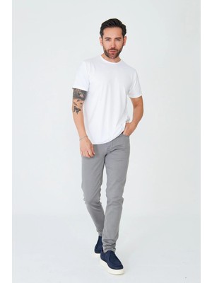 White Stone Açık Gri Erkek Günlük Kot Pantolon