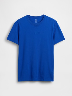 Gap Erkek Kobalt Mavisi Everyday Soft Gap Mini Logo T-Shirt