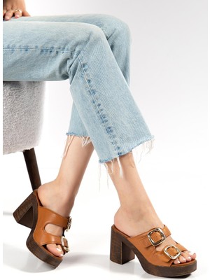 Suins Shoes Suins Alery Model Platform Topuklu Hakiki Deri Terlik