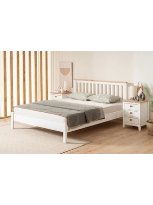 Vivense Güney Genç Odası Karyolası, Soft Beyaz, 90X190