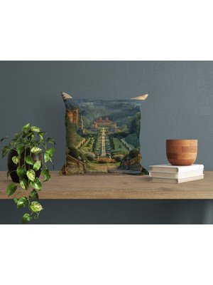 Abat Home Dekoratif, Modern Dijital Baskılı Süet Kırlent Kılıfı (Koltuk Yastık Kılıfı)  40 x 40