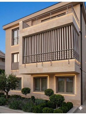 Gön Ev Tekstili Balkon Perdesi Yağmur Geçirmez - Kalın - Bağcıklı