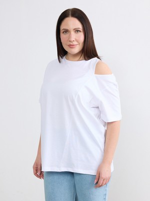 Soulife Büyük Beden Omuz Dekolteli Bluz