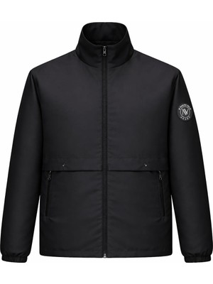 Erkek Ceket Regular Fit Dik Yaka Fermuarlı Modern Stil Mevsimlik Mont