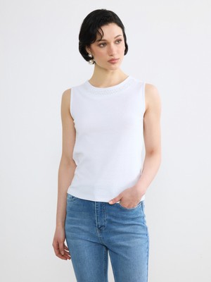 Soulife Bisiklet Yaka Boncuk Işlemeli Kadın Atlet