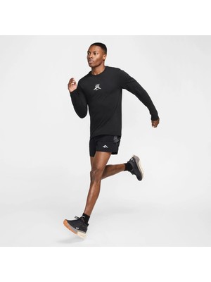 Nike Trail Dri-Fıt Brief-Lined 6" Erkek Siyah Koşu Şortu | HJ3574-010