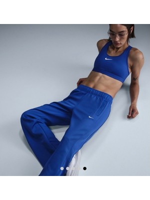 Nike Sportswear Essentials Windrunner Mid-Rise Slim Poly Knit Kadın Eşofman Altı Mavi