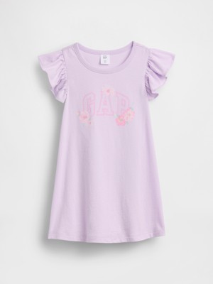 Gap Kız Bebek Lila Logo Elbise
