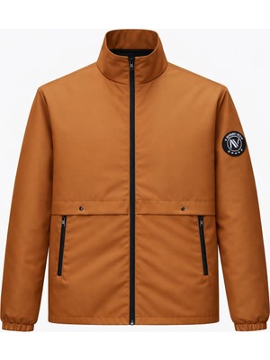 Erkek Ceket Regular Fit Dik Yaka Fermuarlı Modern Stil Mevsimlik Mont