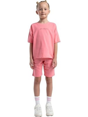 Rolypoly Kız Çocuk %100 Pamuk Iki Iplik Kısa Kol Şortlu Pijama Takımı RP3590