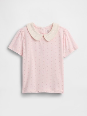 Gap Kız Bebek Açık Pembe Puff Sleeve Yaka T-Shirt