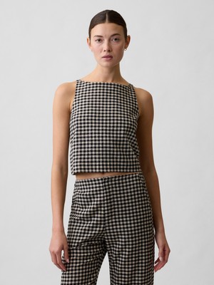 Gap Kadın Beyaz Keten Karışımı Apron Bluz