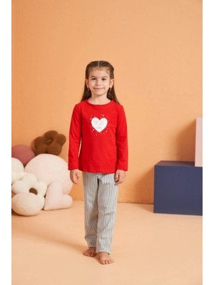 Ang Butik Pjs 28063 Çocuk Sıfır Yaka Pijama Takımı