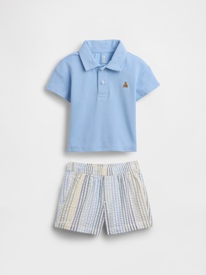 Gap Bebek Açık Mavi Polo Outfit Set