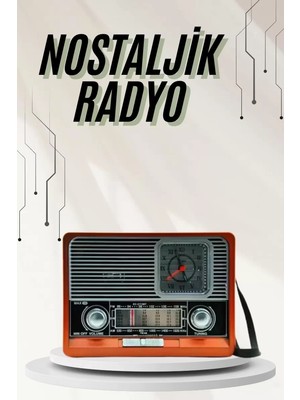 Midas Toptan Home Saatli Fenerli Bluetooth Nostaljik Radyo Aux Sd USB Girişli Bluetooth Hoparlör