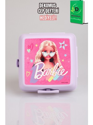 x Dekomus Lisanslı Barbie Extra Glam Collection 2 Katlı Beslenme Kutusu Smart Lunch Box "dekomus Cep Defteri Hediyeli"