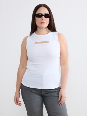 Soulife Büyük Beden Pencere Detaylı Kadın Atlet