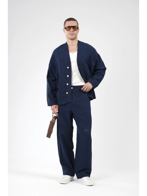 Oversize Kalıp Müslin Erkek Kimono Takım